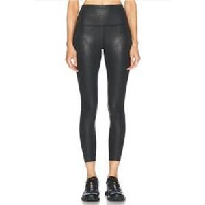 Beyond Yoga High Waisted Midi Leggings Foil Black Medium